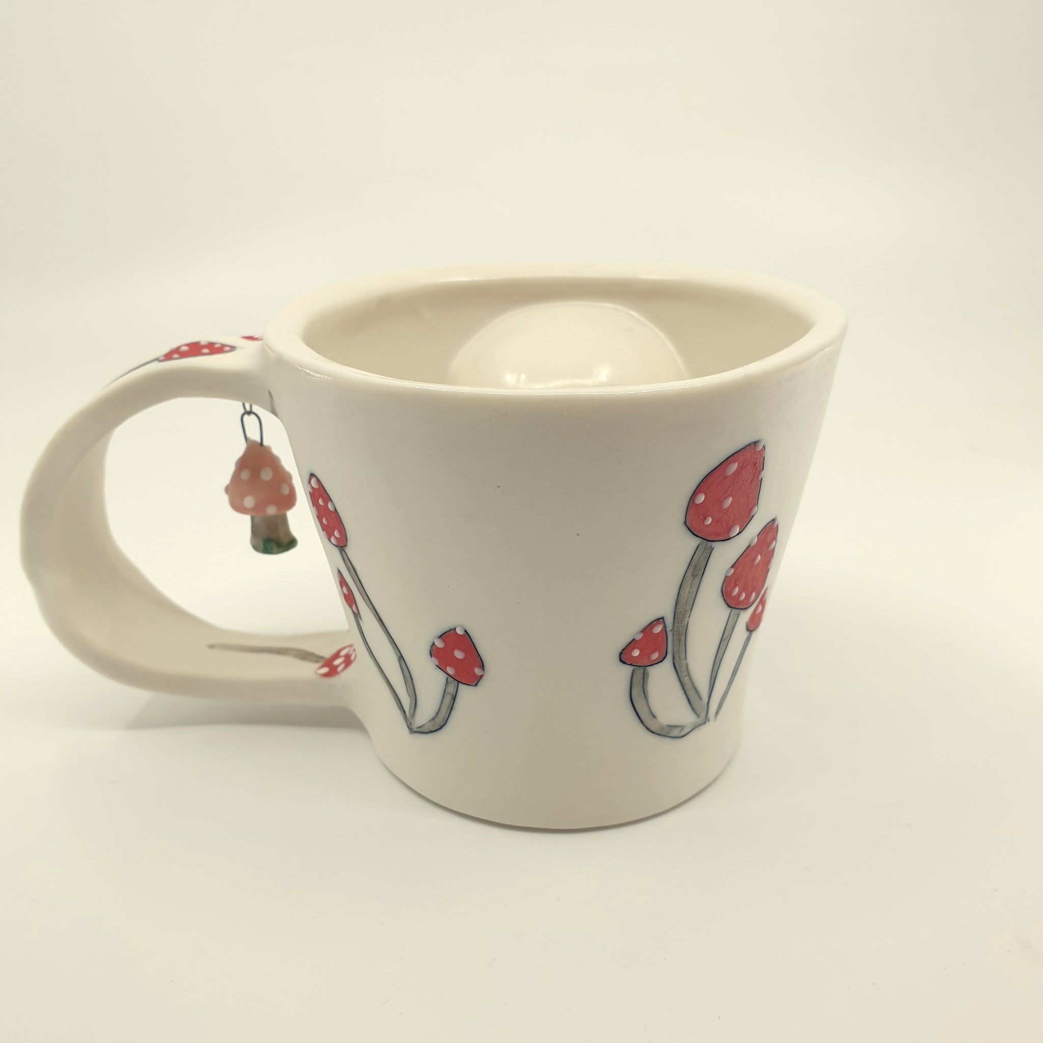 Elegant Pink Ceramic Coffee Mug, Beautiful Bird Flower Ceramic Mug, La –  Grace Painting Crafts