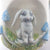 Porcelain bunny mug with blue mushrooms (pastel) 20% off Easter Sale