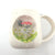 Porcelain mug with red mushroom and bee