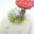 Blue bird and red mushroom butterdish