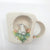 Porcelain bunny cup with apricot flowers