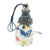 Bird bell with red and blue butterflies and gold accents