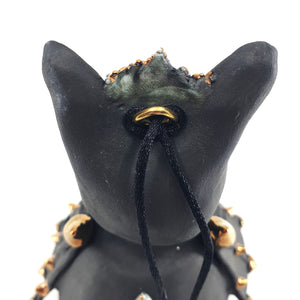 Bat Sculpture (black and copper with spikey coat)
