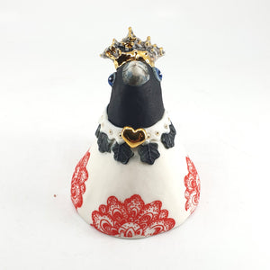 Baby Bird bell (medium with red and white coat)