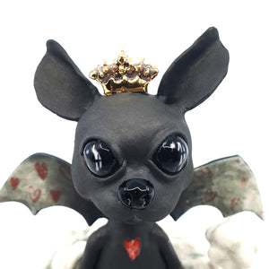 Baby Bat dragon in the clouds (red hearts)