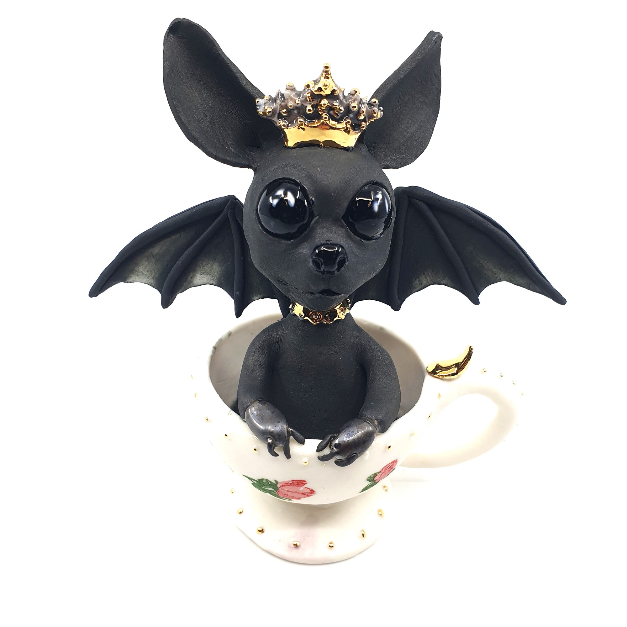 Baby Bat dragon in a teacup (mini)