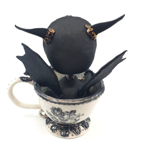 Goth Queen in a teacup (with lace)